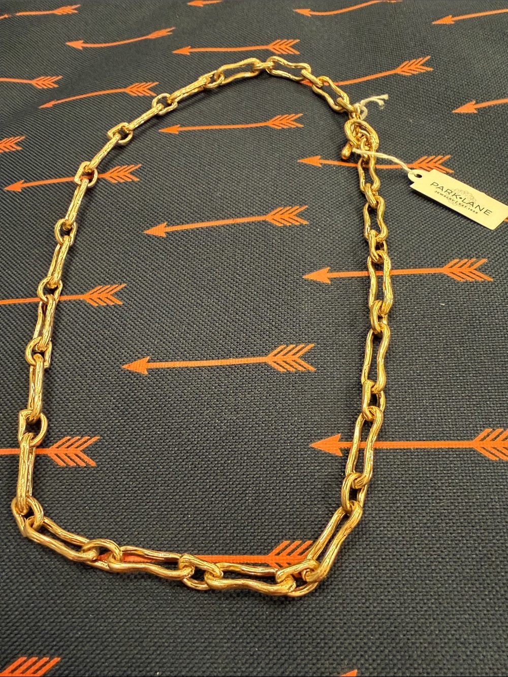 Park Lane Gold Textured Link Necklace